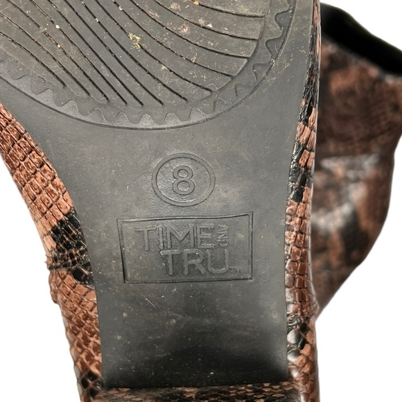 Time and Tru Snake Print Booties - Picture 5 of 5